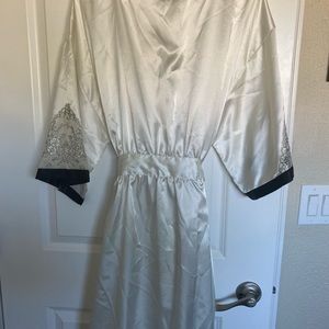 White robe with lace